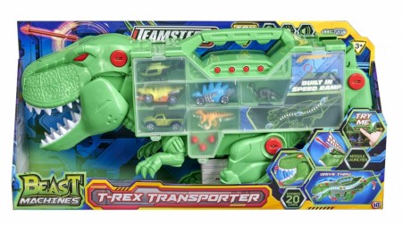 T-REX TRANSPORTER M/6 BILER (61CM) TEAMSTERZ BEAST MACHINES